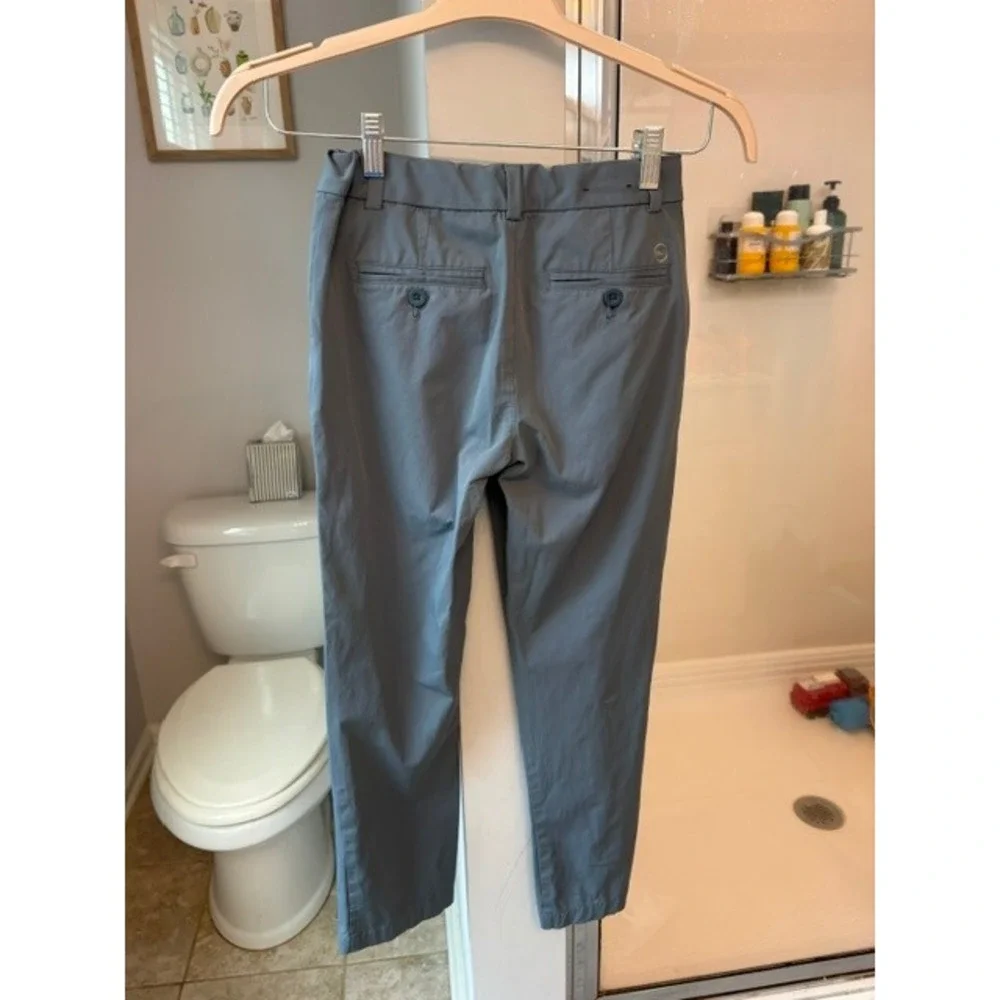 Vineyard Vines Boys Size 12 Performance Pants Blue Gray Stretch Chino Adjustable